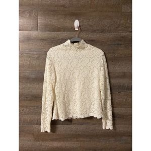 Coldwater Creek Lace Mock Neck ✨